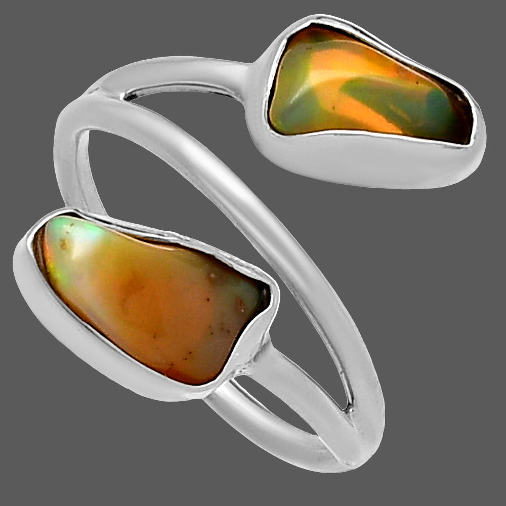 Natural Ethiopian Opal Rough Ring size-7 R-1169 SDR220825