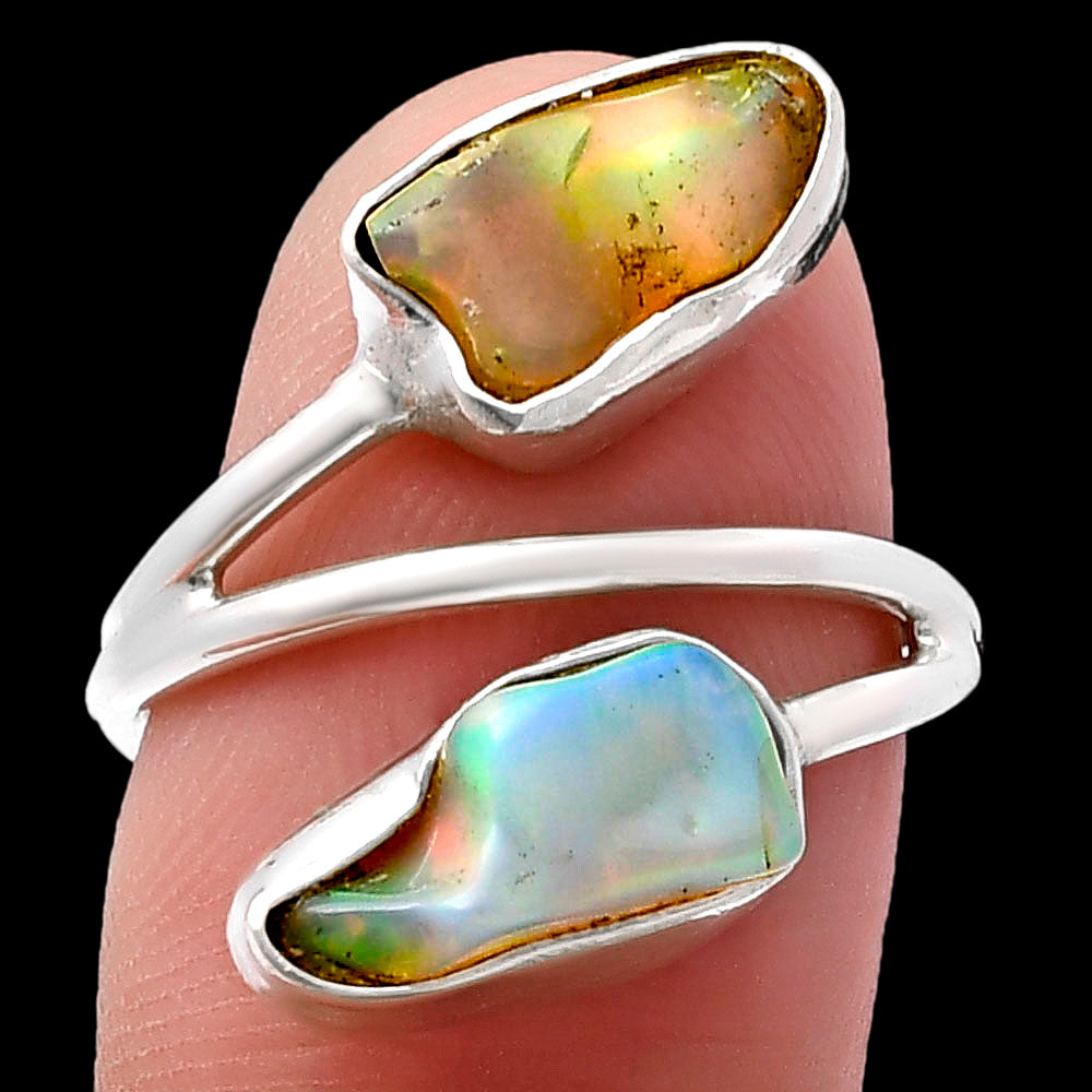 Natural Ethiopian Opal Rough Ring size-7 R-1169 SDR220846