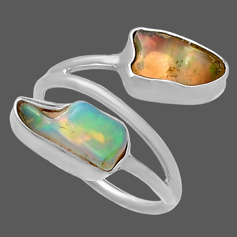 Natural Ethiopian Opal Rough Ring size-7 R-1169 SDR220846