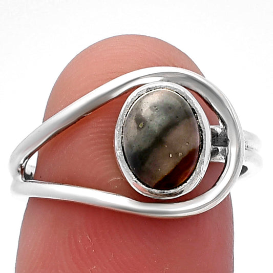 Natural Polygram Jasper Ring size-7.5 R-1129 SDR221090