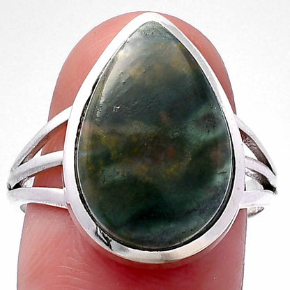 Natural Rhyolite - Rainforest Jasper Ring size-9 R-1006 SDR221404