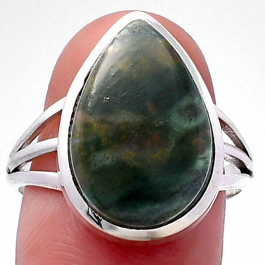 Natural Rhyolite - Rainforest Jasper Ring size-9 R-1006 SDR221404