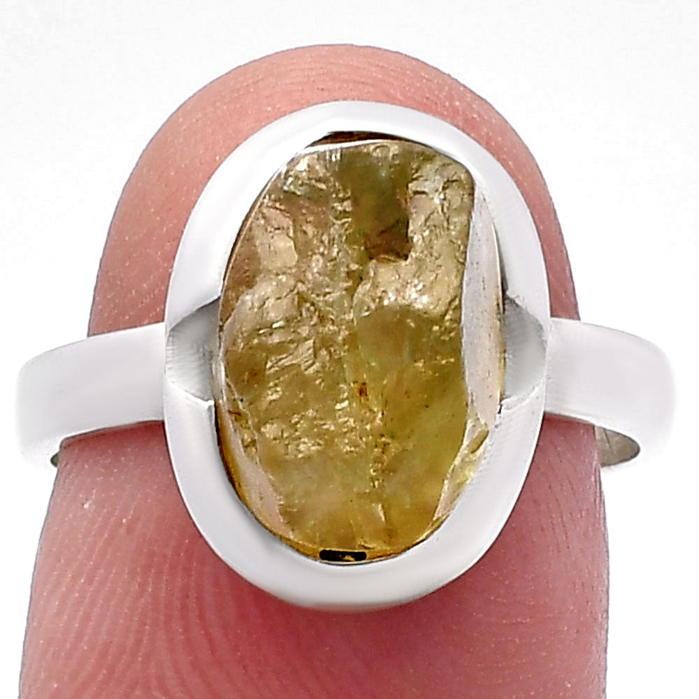 Green Kyanite Rough - India Ring size-7.5 R-1059 SDR221702