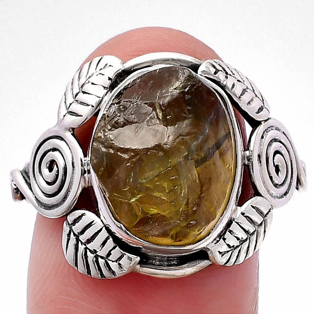 Southwest Design - Peridot Rough Ring size-8 R-1352 SDR222175