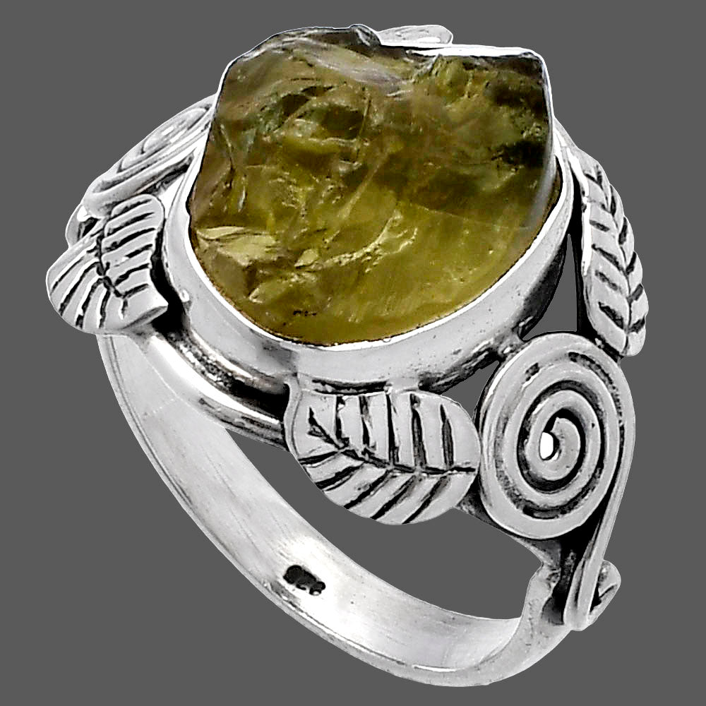 Southwest Design - Peridot Rough Ring size-8 R-1352 SDR222175