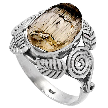 Southwest Design - Yellow Scapolite Rough Ring size-8 R-1352 SDR222193