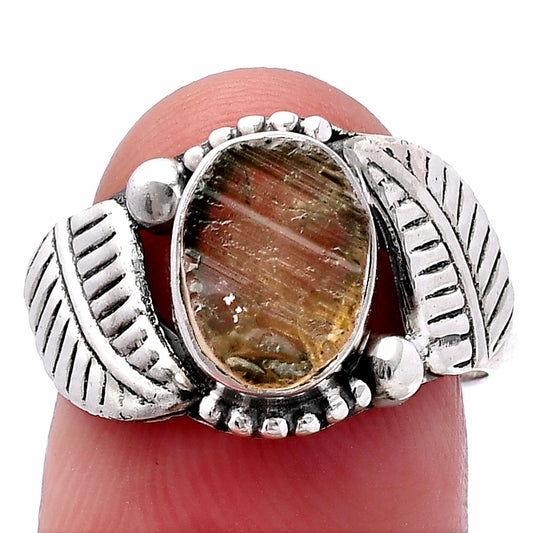 Natural Yellow Scapolite Rough Ring size-8 R-1272 SDR222204