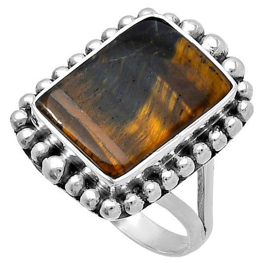 Natural Blue Tiger Eye Ring size-7 R-1154 SDR222290