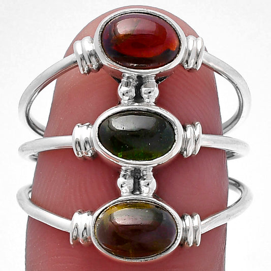 Natural Multi Tourmaline Ring size-8 R-1566 SDR222572