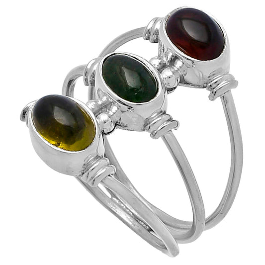 Natural Multi Tourmaline Ring size-8 R-1566 SDR222572