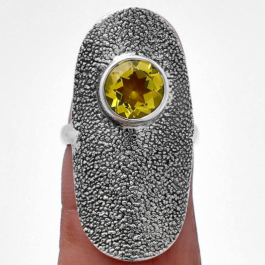 Natural Lemon Quartz Ring size-6 R-1550 SDR222900