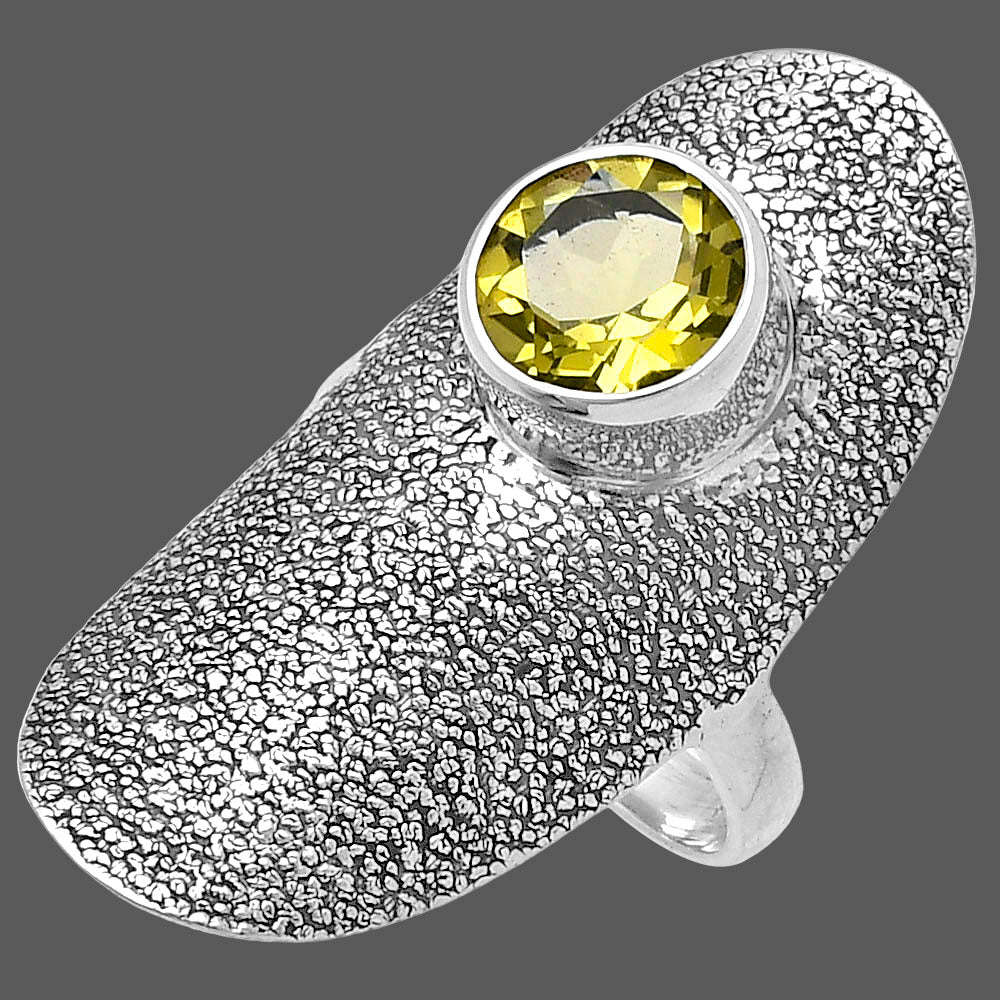 Natural Lemon Quartz Ring size-6 R-1550 SDR222900