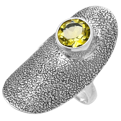Natural Lemon Quartz Ring size-6 R-1550 SDR222900