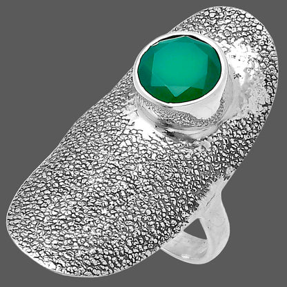 Natural Green Onyx Ring size-6 R-1550 SDR222915