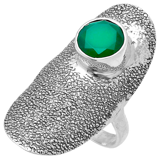 Natural Green Onyx Ring size-6 R-1550 SDR222915