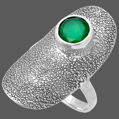 Natural Green Onyx Ring size-9 R-1550 SDR222916