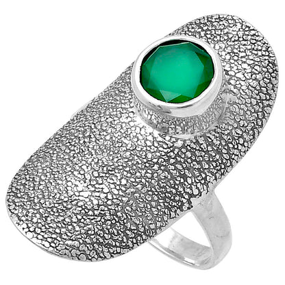 Natural Green Onyx Ring size-9 R-1550 SDR222916