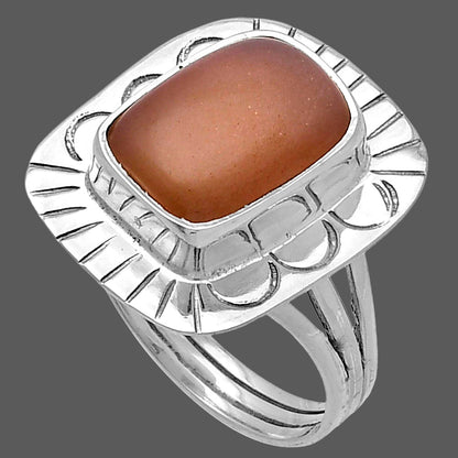 Natural Sunstone - Namibia Ring size-7 R-1432 SDR223005