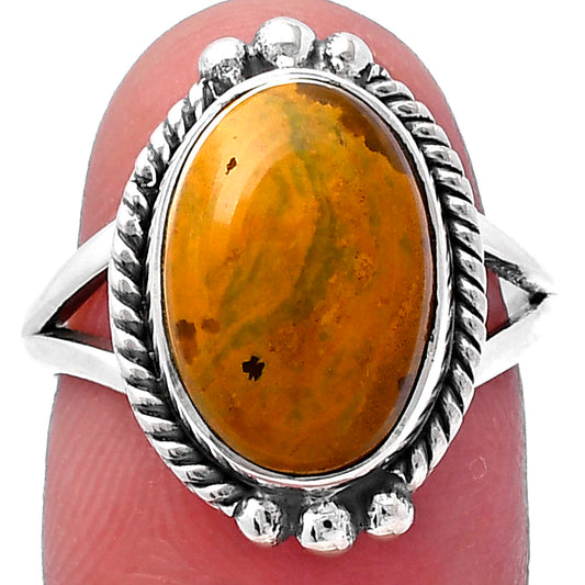 Natural Ocean Jasper - Madagascar Ring size-7 R-1253 SDR223300