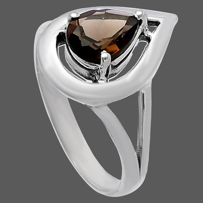Natural Smoky Quartz - Brazil Ring size-8 R-1157 SDR223510