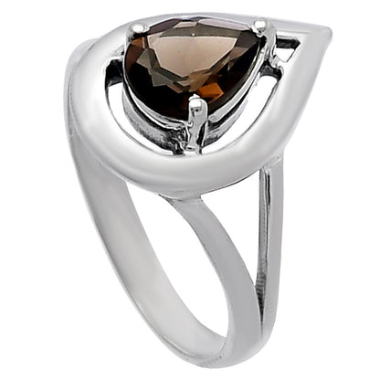 Natural Smoky Quartz - Brazil Ring size-8 R-1157 SDR223510
