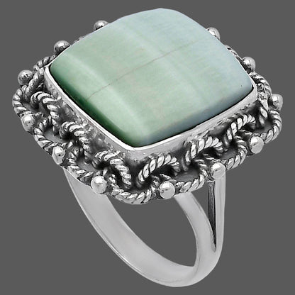 Natural Green Aragonite Ring size-9 R-1266 SDR223772