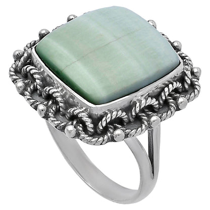 Natural Green Aragonite Ring size-9 R-1266 SDR223772