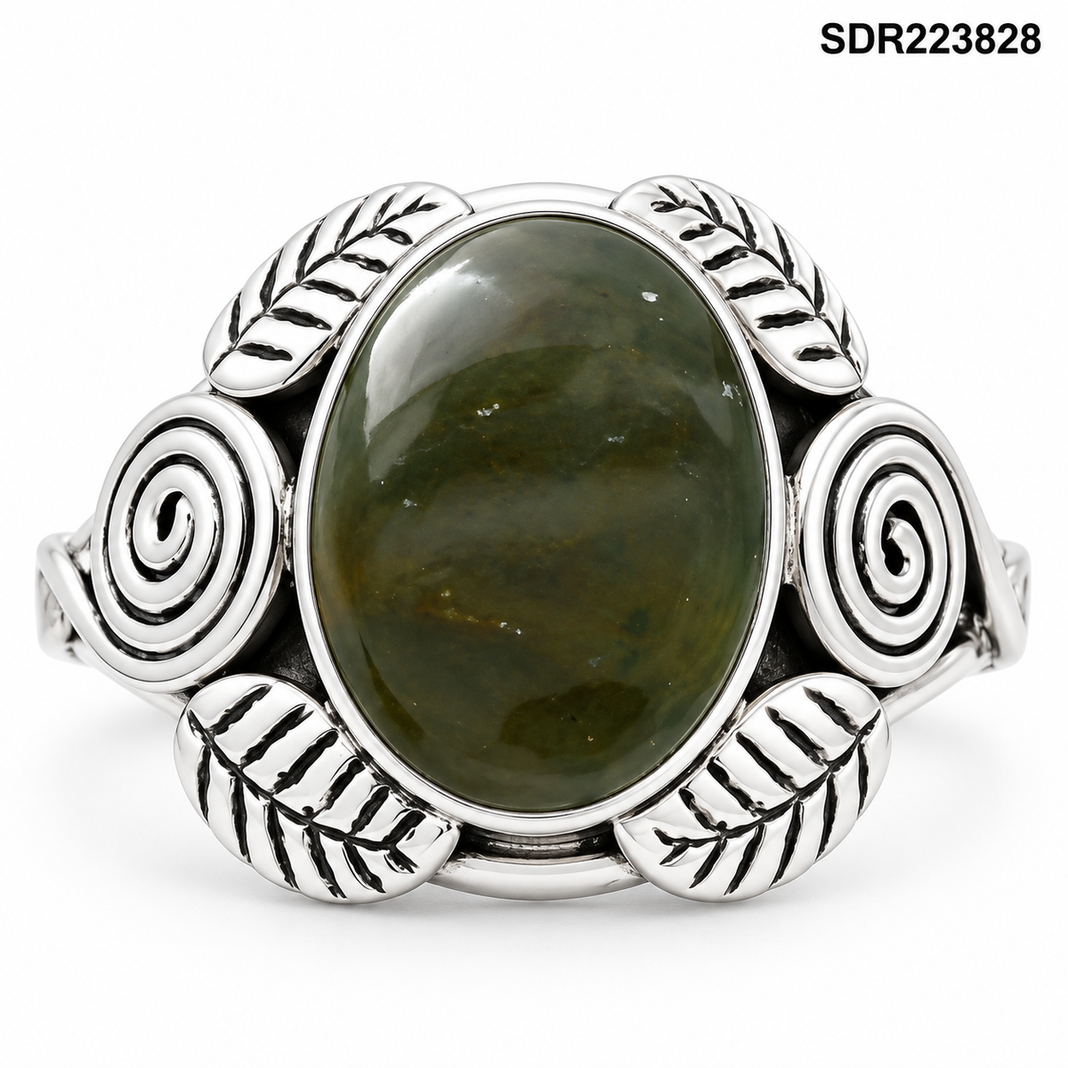 Natural Chrome Chalcedony Ring size-8 R-1352 SDR223828