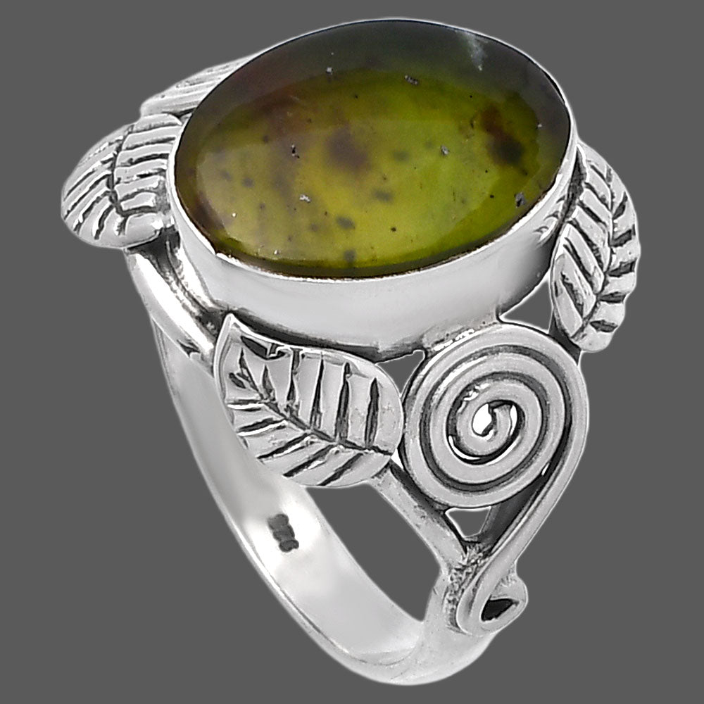 Natural Chrome Chalcedony Ring size-8 R-1352 SDR223828