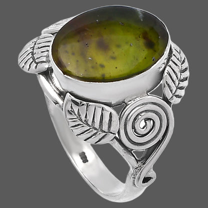 Natural Chrome Chalcedony Ring size-8 R-1352 SDR223828