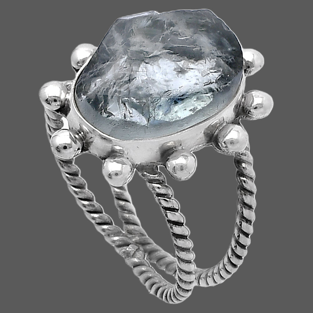 Natural Aquamarine Rough - Brazil Ring size-7.5 R-1268 SDR224152