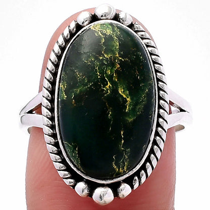 Natural Green Fuchsite Ring size-8.5 R-1253 SDR224252
