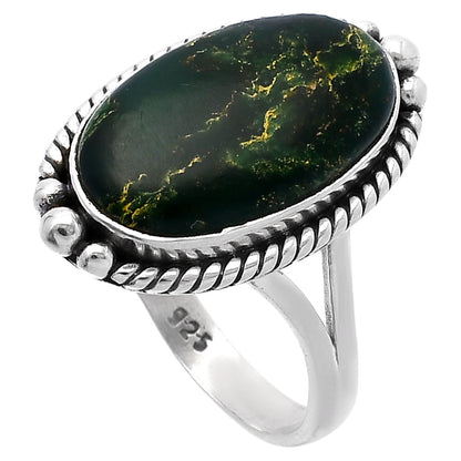 Natural Green Fuchsite Ring size-8.5 R-1253 SDR224252