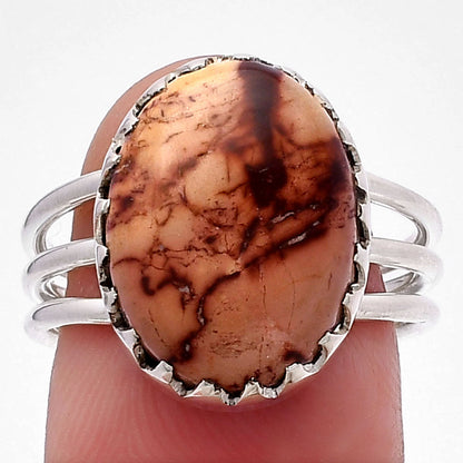 Natural Indian Paint Gemstone Ring size-8 R-1210 SDR224283