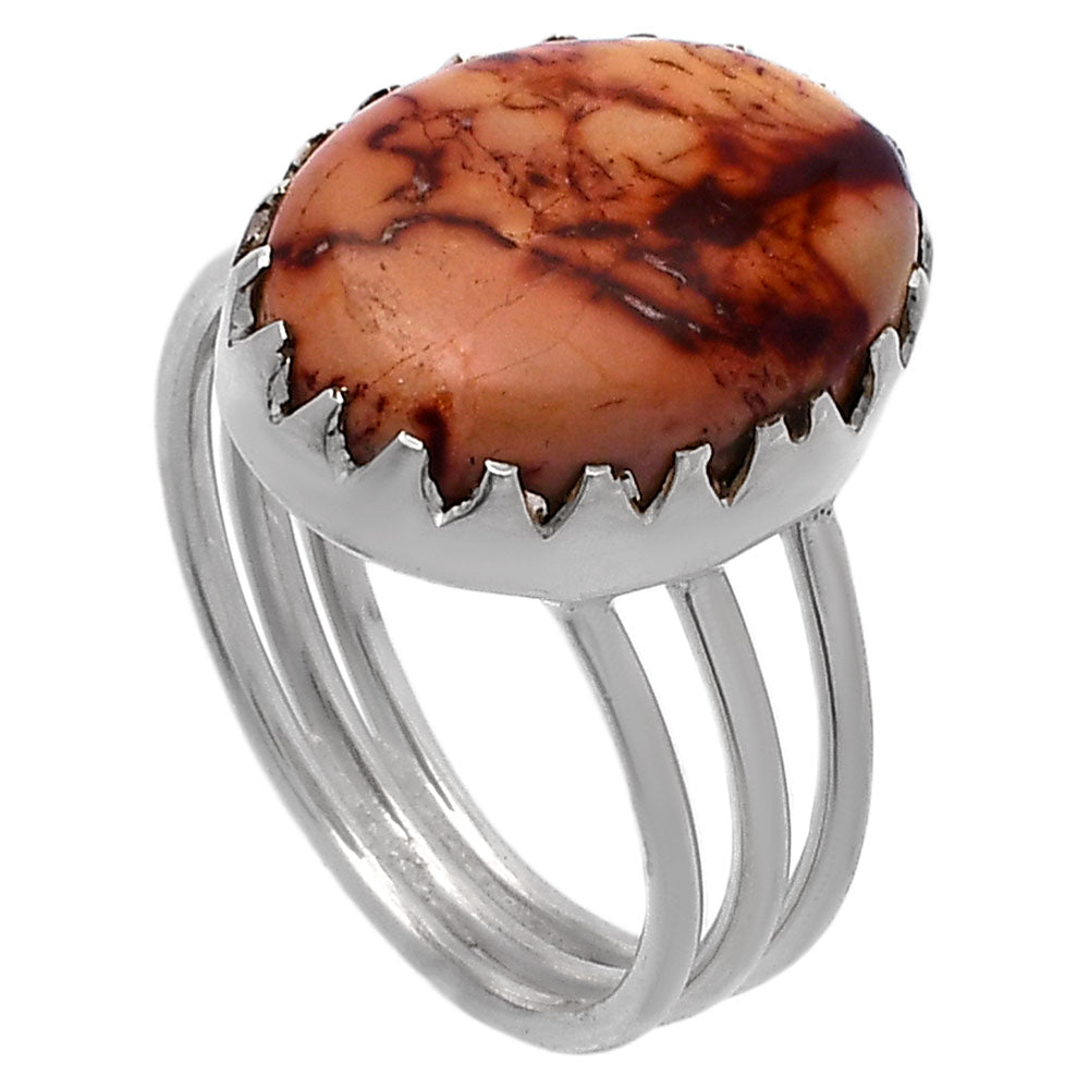 Natural Indian Paint Gemstone Ring size-8 R-1210 SDR224283