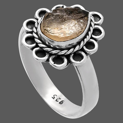 Natural Yellow Scapolite Rough Ring size-8.5 R-1256 SDR224319