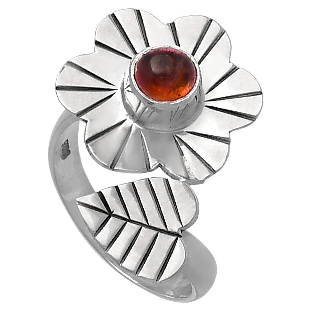 Adjustable Floral - Natural Multi Tourmaline Ring size-5 R-1659 SDR224573