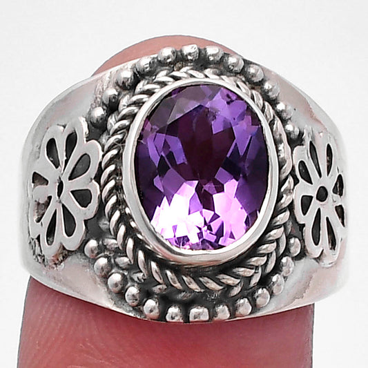 Natural Amethyst - Brazil Ring size-8 R-1541 SDR224596