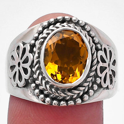 Natural Citrine Ring size-9 R-1541 SDR224598