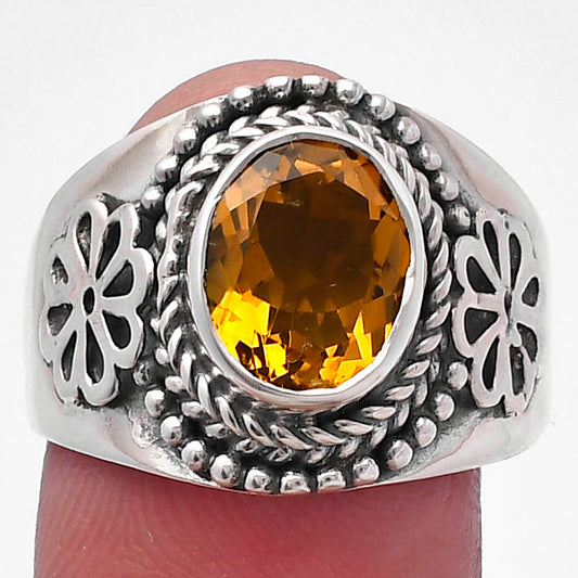 Natural Citrine Ring size-9 R-1541 SDR224598