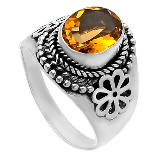Natural Citrine Ring size-9 R-1541 SDR224598