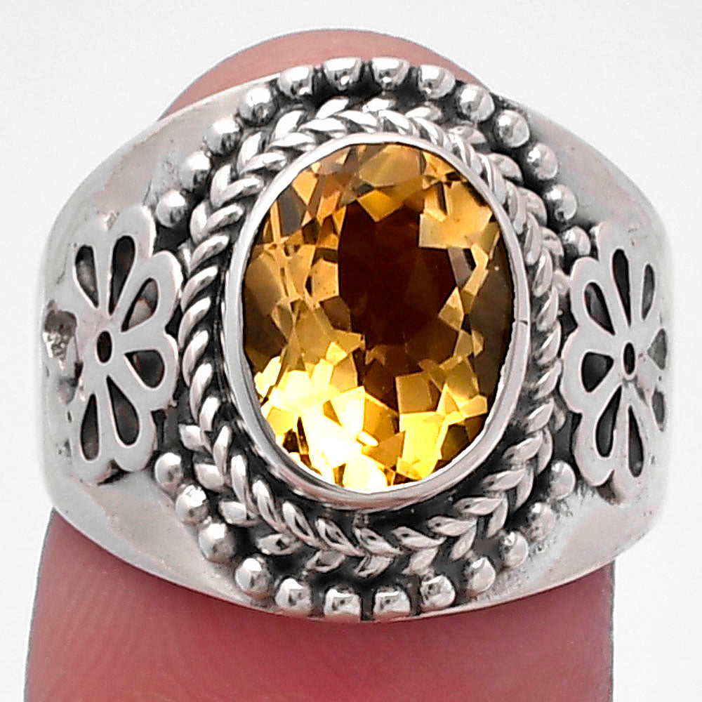 Natural Citrine Ring size-7.5 R-1541 SDR224599