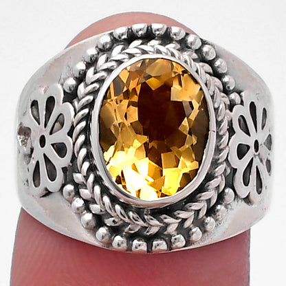 Natural Citrine Ring size-7.5 R-1541 SDR224599