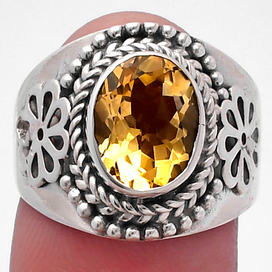 Natural Citrine Ring size-7.5 R-1541 SDR224599