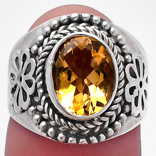 Natural Citrine Ring size-6 R-1541 SDR224600