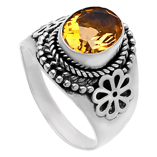 Natural Citrine Ring size-6 R-1541 SDR224600