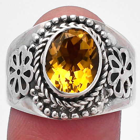 Natural Citrine Ring size-9 R-1541 SDR224603