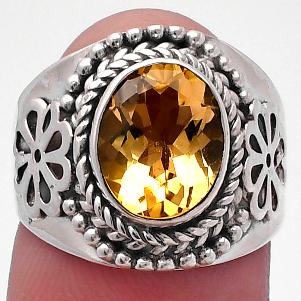 Natural Citrine Ring size-6 R-1541 SDR224604