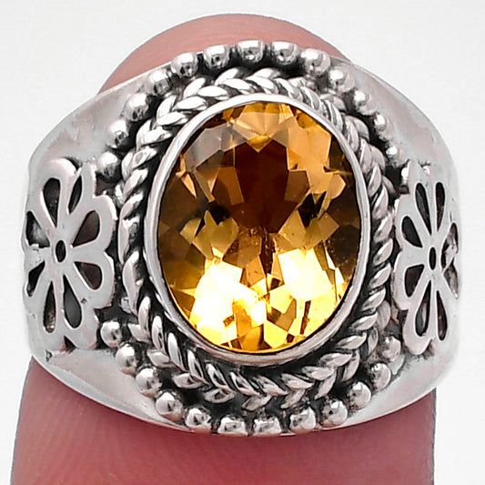 Natural Citrine Ring size-6 R-1541 SDR224604