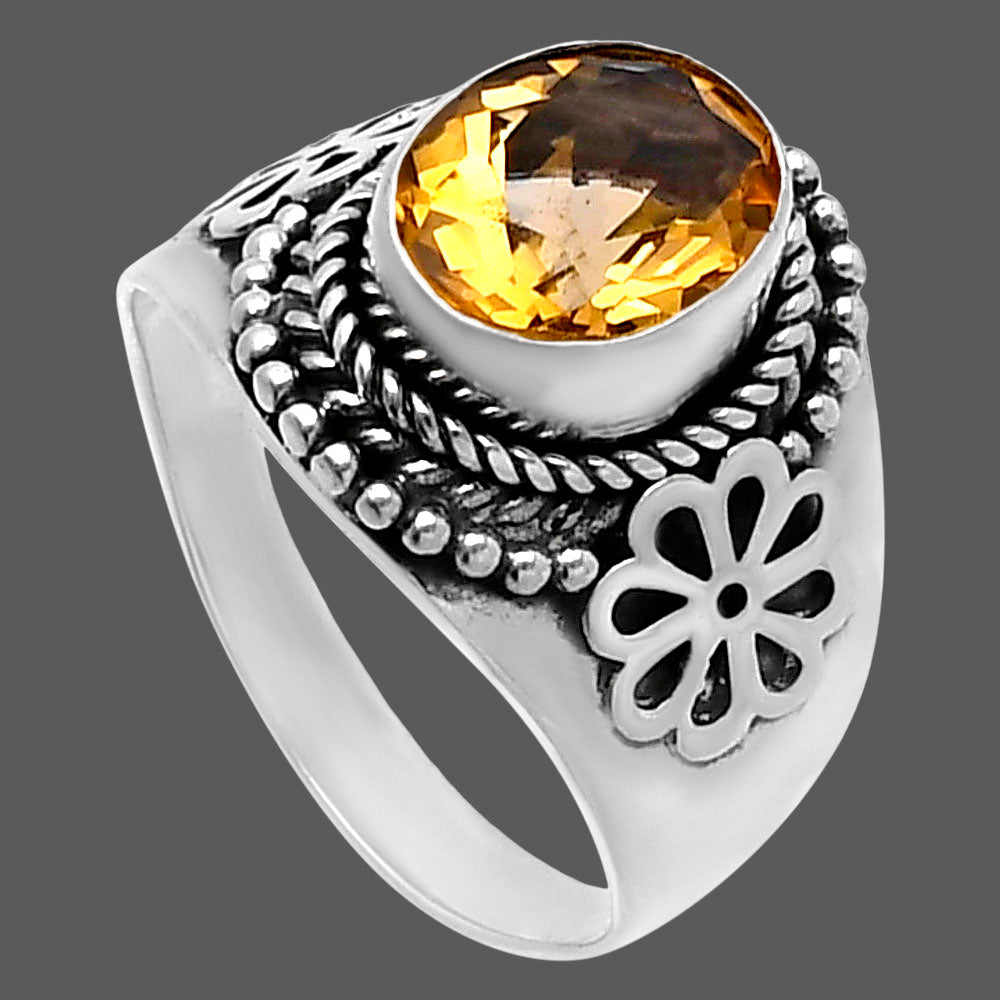 Natural Citrine Ring size-6 R-1541 SDR224604